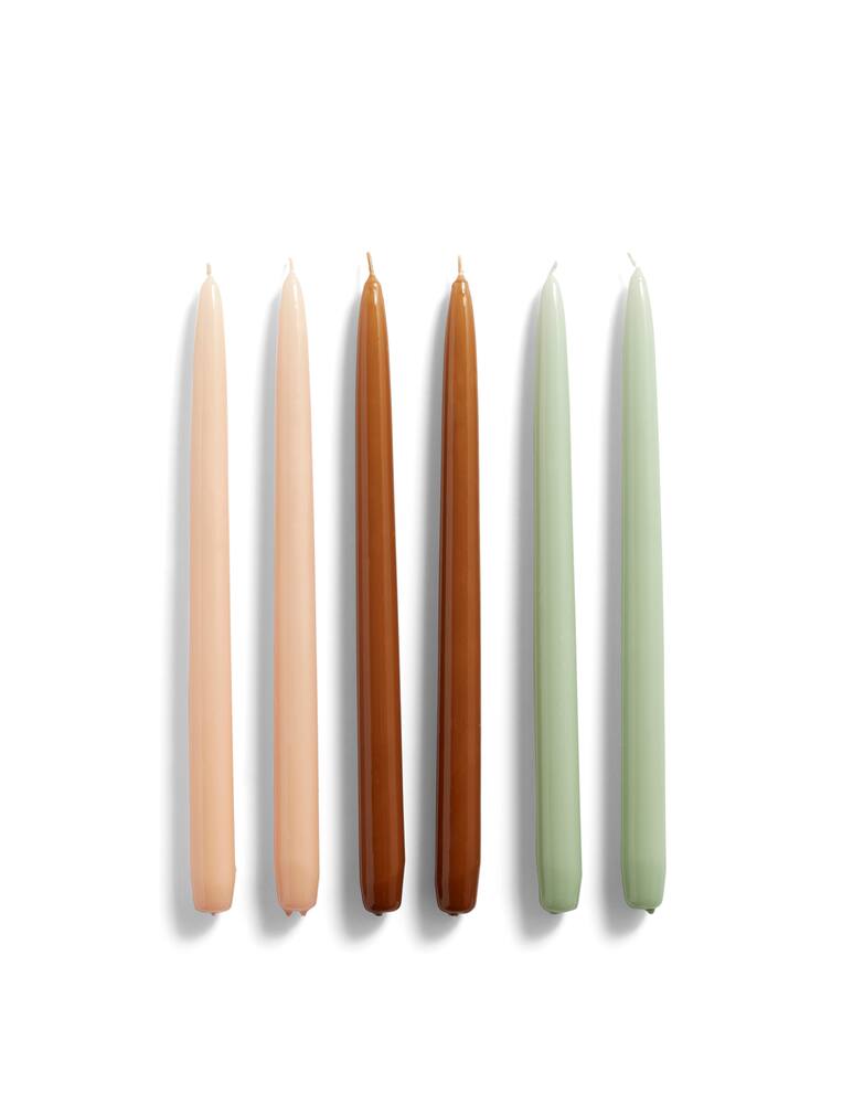 rinascente Hay Candle Conical Set Of 6 - multi