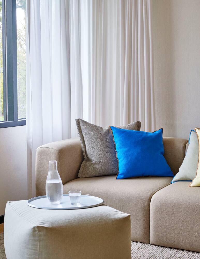 rinascente Hay Outline Cushion - Blue