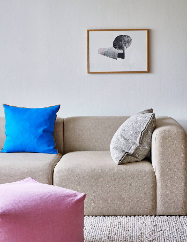 rinascente Hay Outline Cushion - Blue