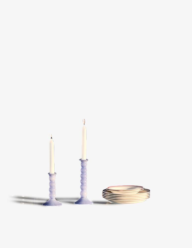 rinascente Hay Wavy Candleholder M Light Blue