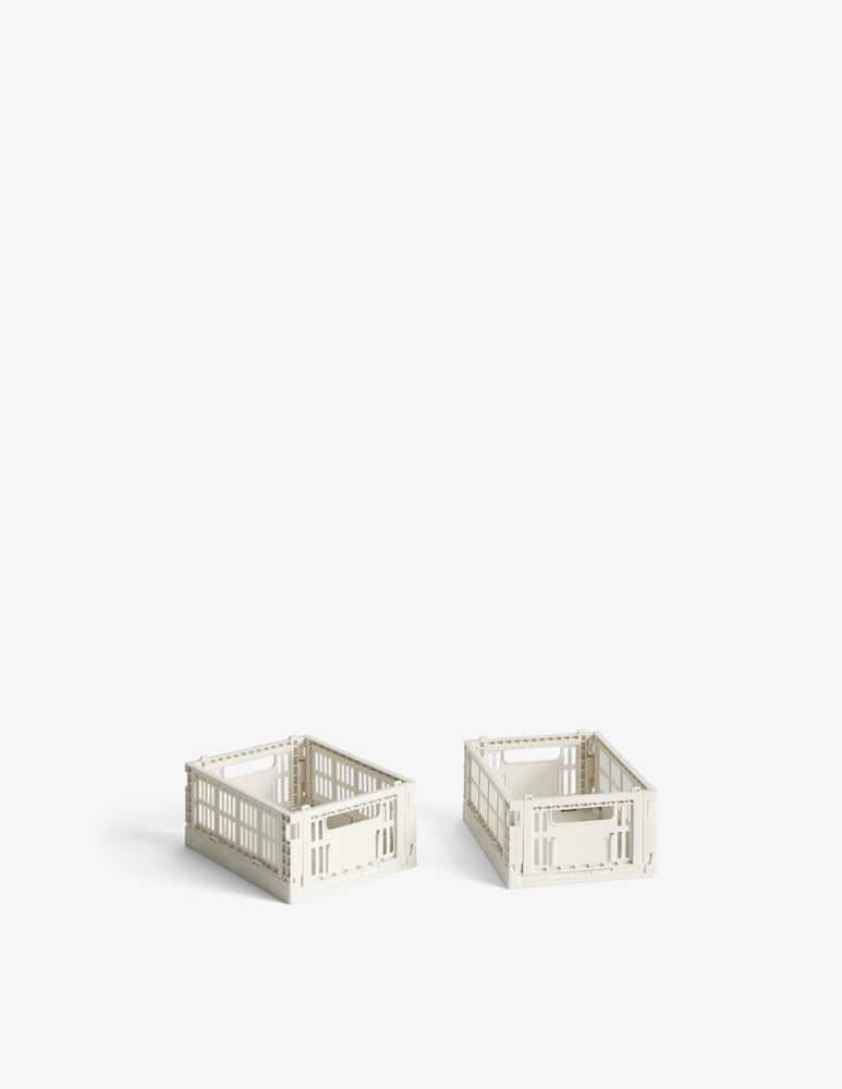 Hay Contenitori Mini Colore Bianco Set Di 2 - immagine 1 Hay Contenitori Mini Colore Bianco Set Di 2 - immagine 1