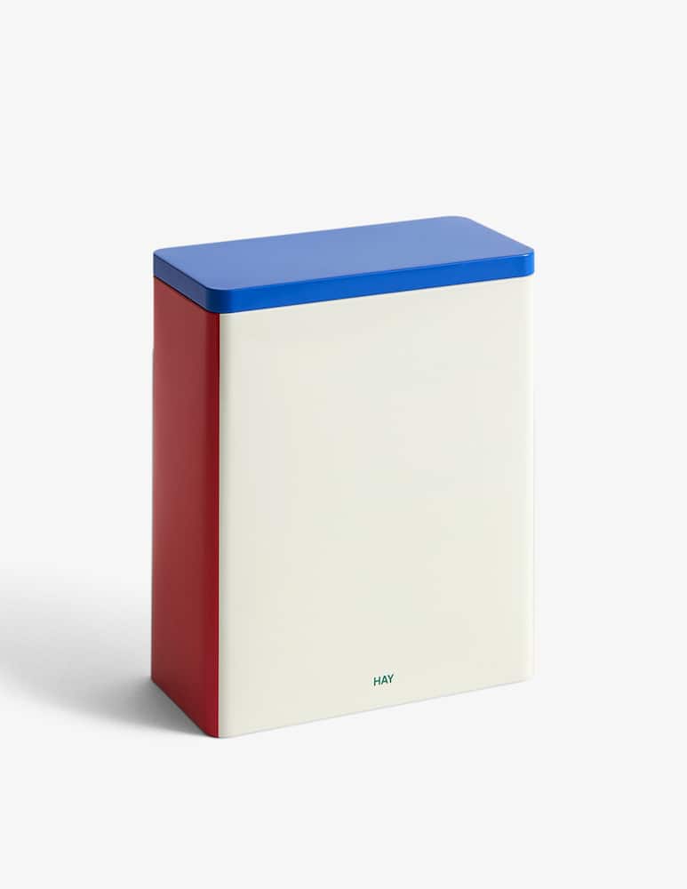 Hay Tin Container XL Offwhite Blue And Red - picture 1 Hay Tin Container XL Offwhite Blue And Red - picture 1