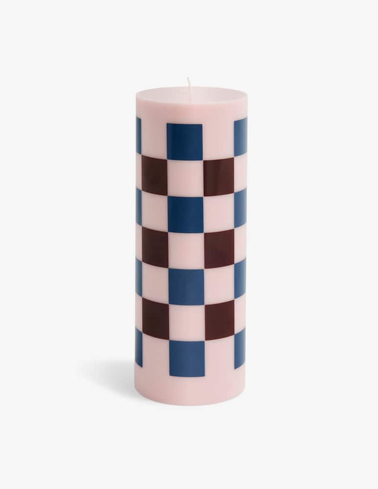 Hay Candela Column L Quadri Rosa Bordeaux E Blu Scuro - immagine 1 Hay Candela Column L Quadri Rosa Bordeaux E Blu Scuro - immagine 1