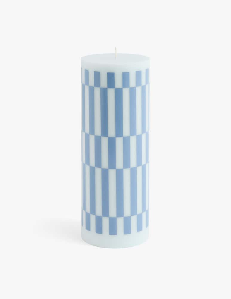 Hay Candela Column L Quadri Blu Chiaro E Celeste Polvere - immagine 1 Hay Candela Column L Quadri Blu Chiaro E Celeste Polvere - immagine 1