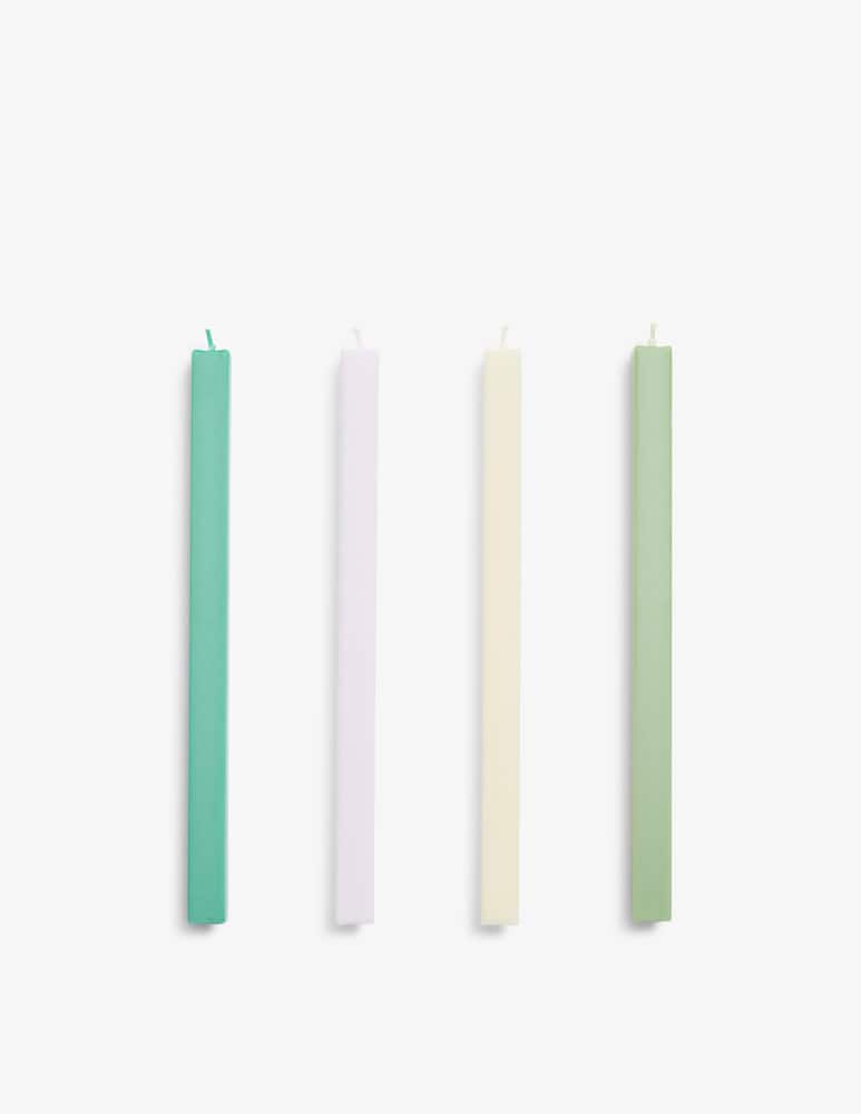 rinascente Hay Square Candle Pastel Set Of 4