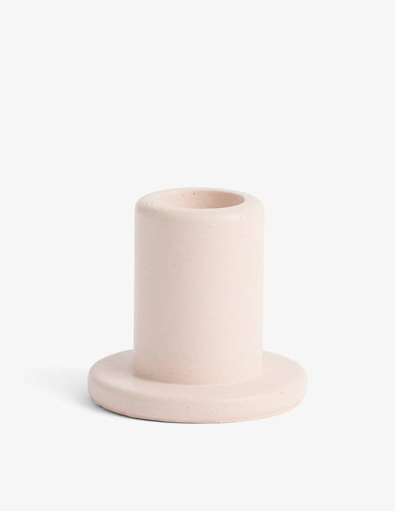 rinascente Hay Tube Candleholder Concrete Light Pink