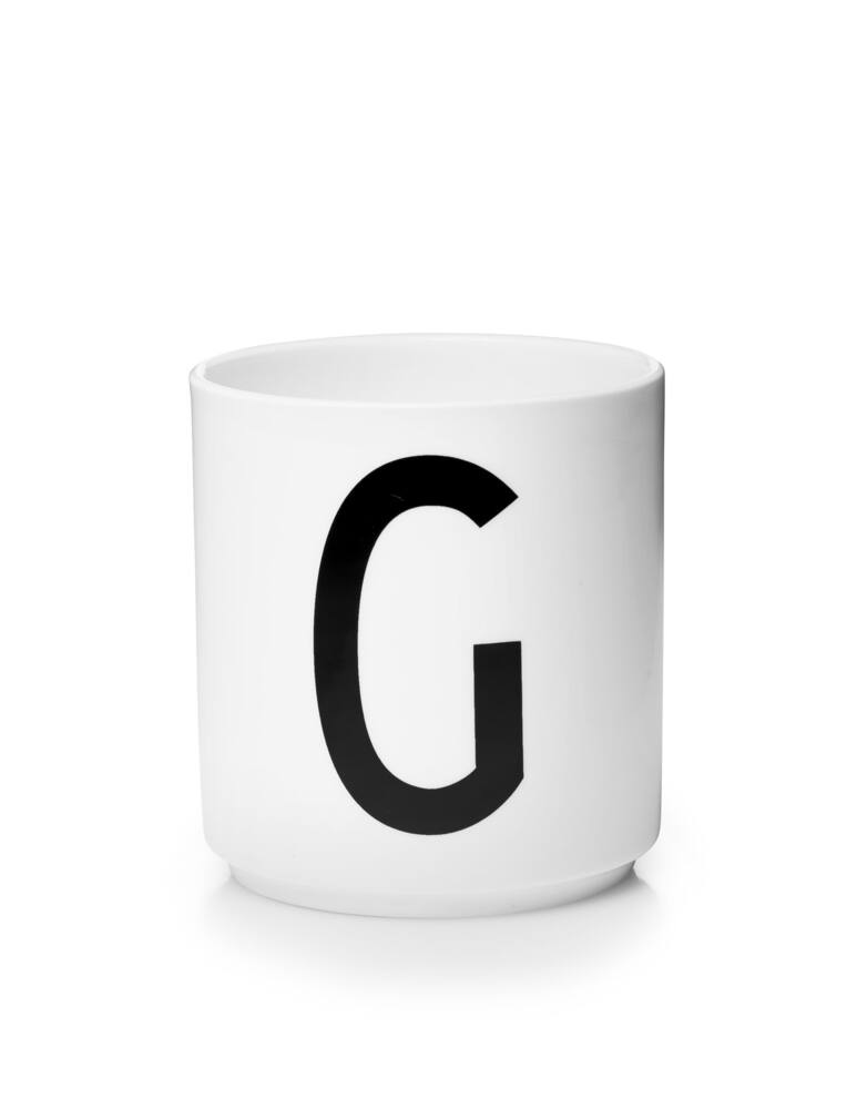 rinascente Design Letters Personal Porcelain Cup  G - Bianco