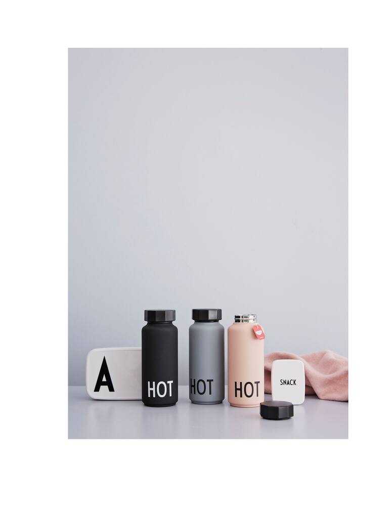 rinascente Design Letters Bottiglia termo-isolata Hot&Cold 500 ml - nero