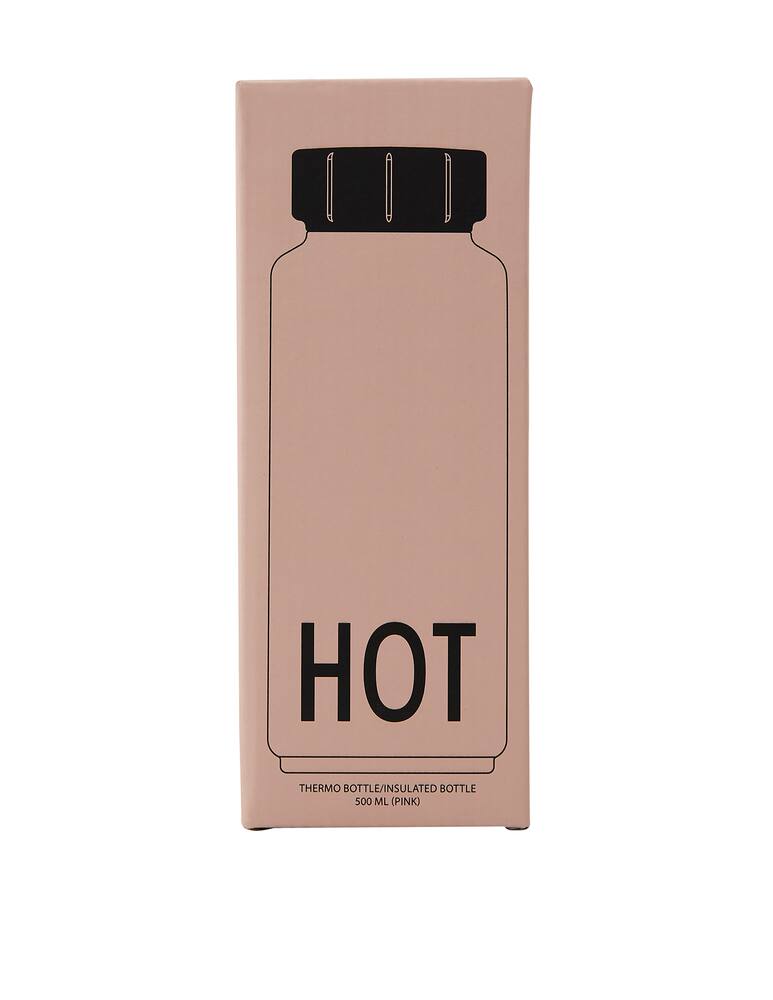 rinascente Design Letters Thermo/Insulated Bottle Hot&Cold 500 ml - pink