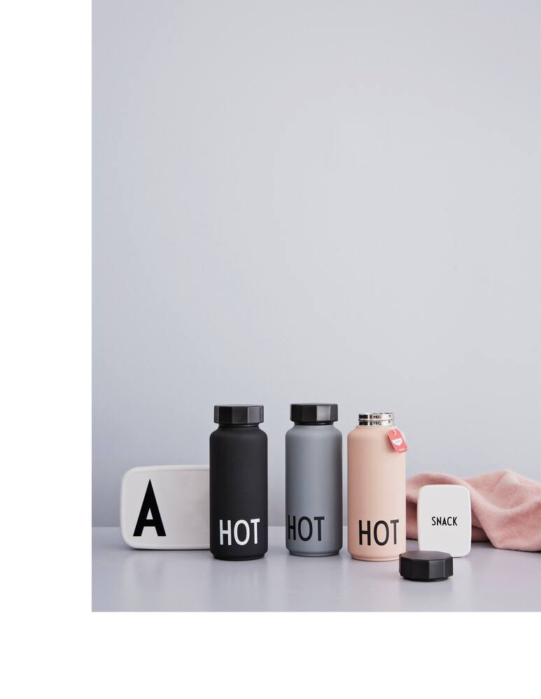 rinascente Design Letters Thermo/Insulated Bottle Hot&Cold 500 ml - pink