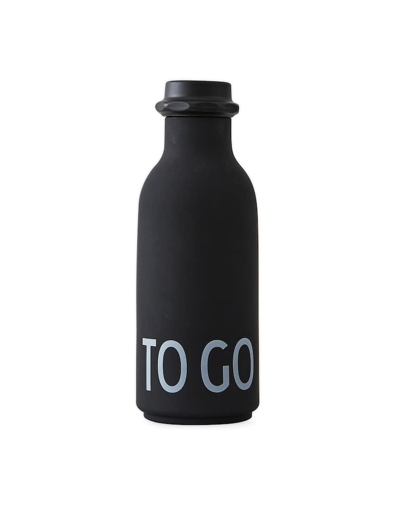 rinascente Design Letters To Go Water Bottle - black
