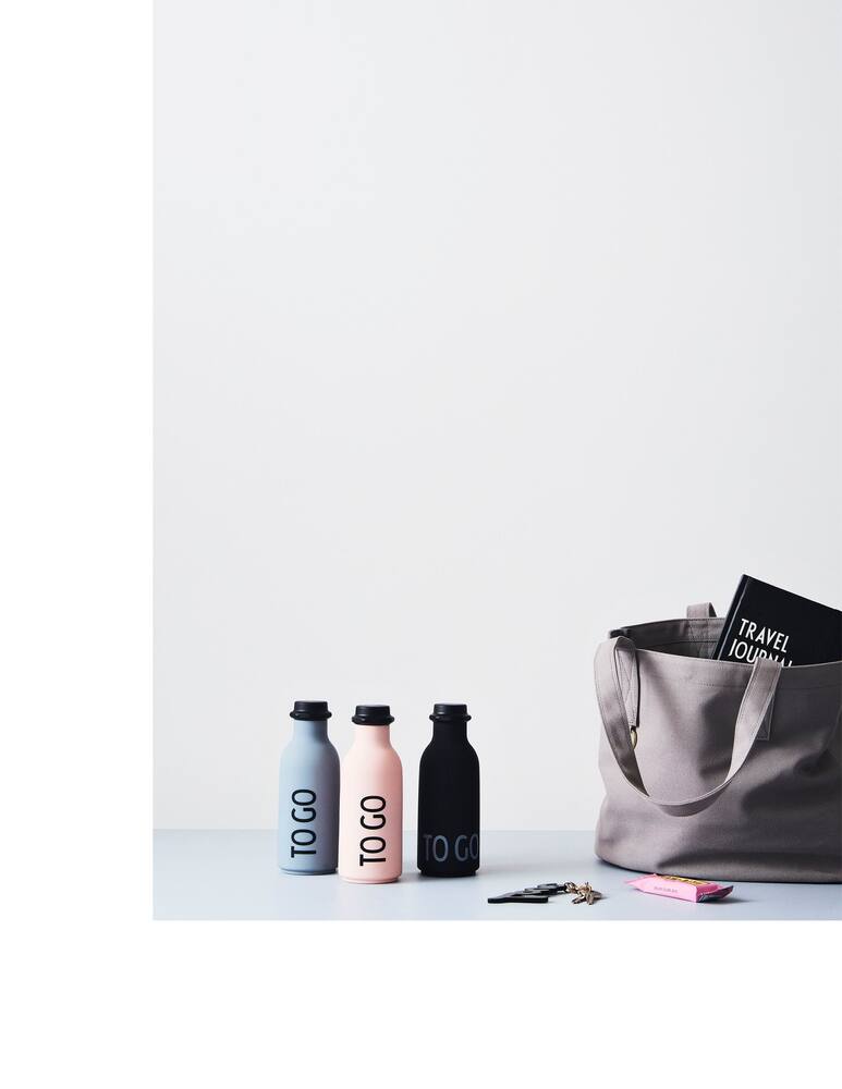 rinascente Design Letters To Go Water Bottle - black