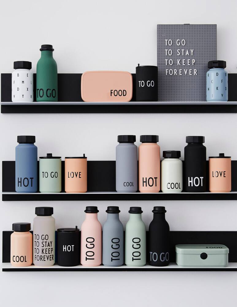 rinascente Design Letters To Go Water Bottle - black