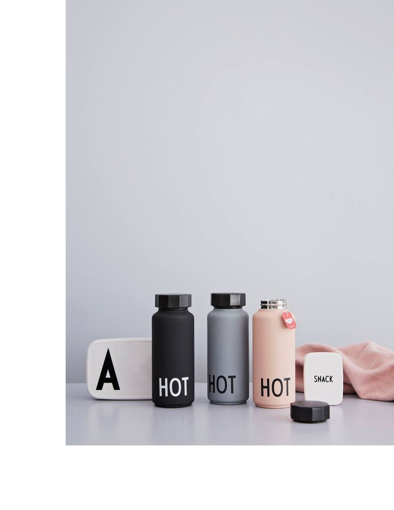 rinascente Design Letters Thermo/Insulated Bottle Hot&Cold 500 ml - grey