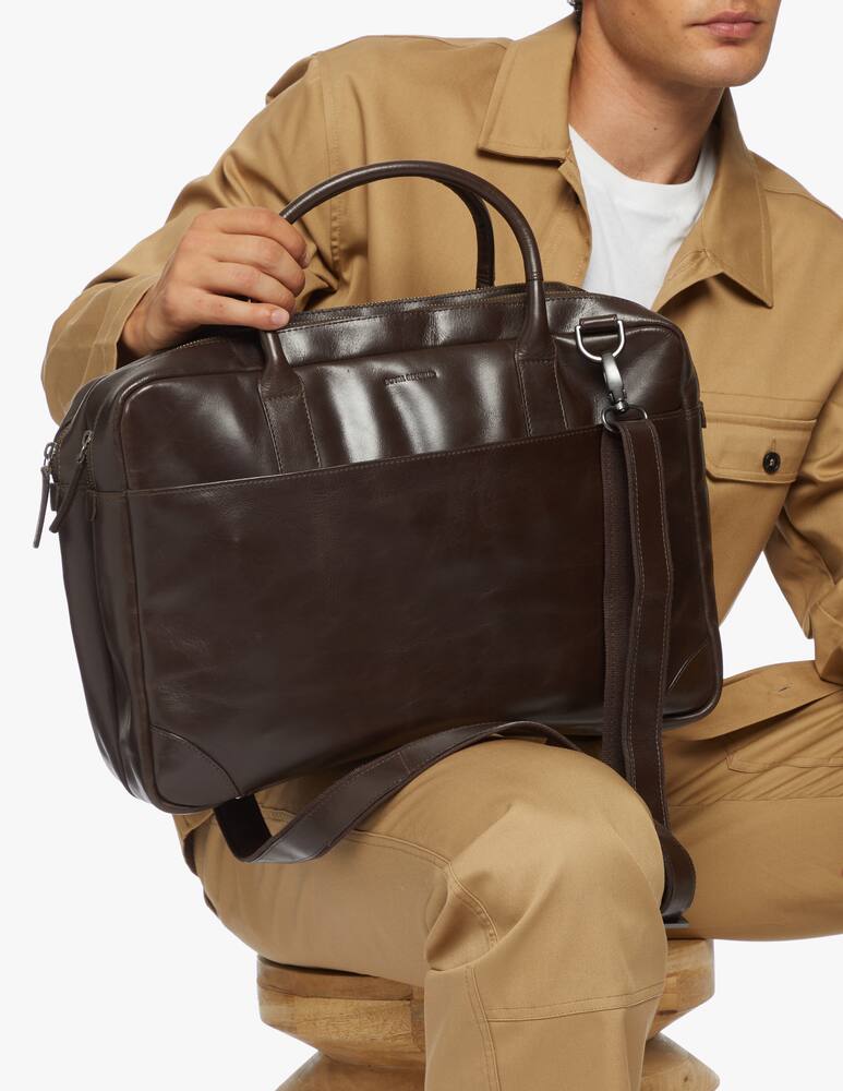 rinascente Royal Republiq Explorer Laptop Bag Double - brown