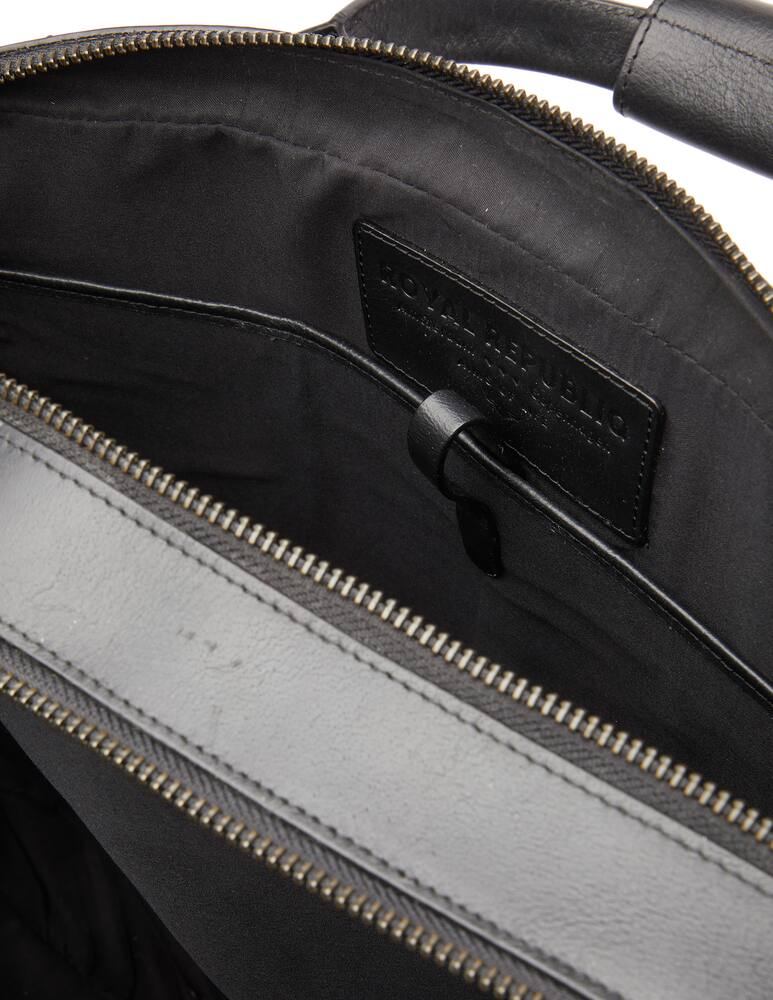 rinascente Royal Republiq Leather Hunter day bag - black