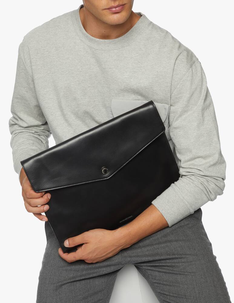 rinascente Royal Republiq Custodia per laptop in pelle - nero