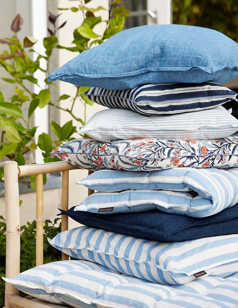 rinascente Bungalow Cushion Cover Rimini Ocean Blue - Blue