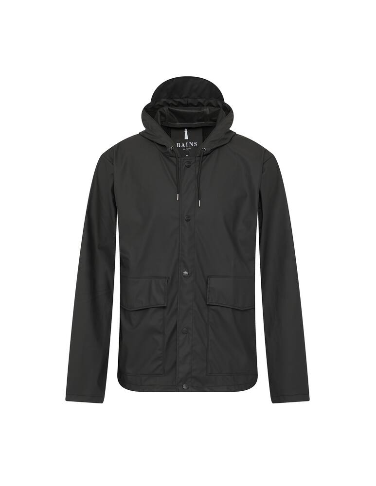 rinascente Rains Short Hooded Coat - black