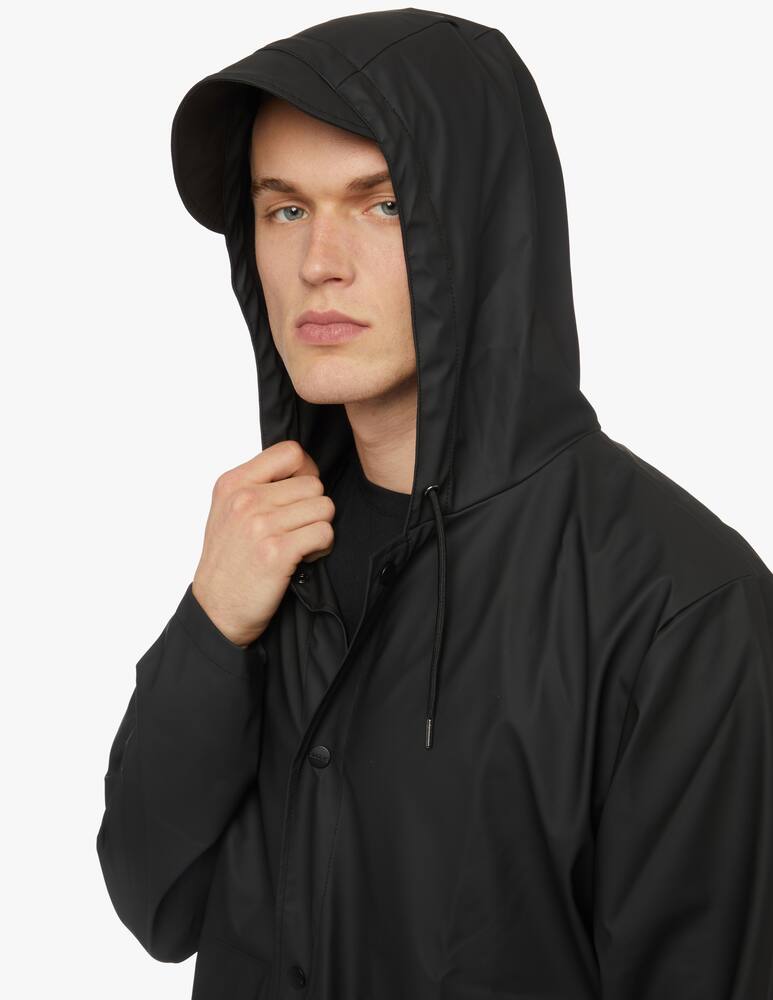 rinascente Rains Short Hooded Coat - black
