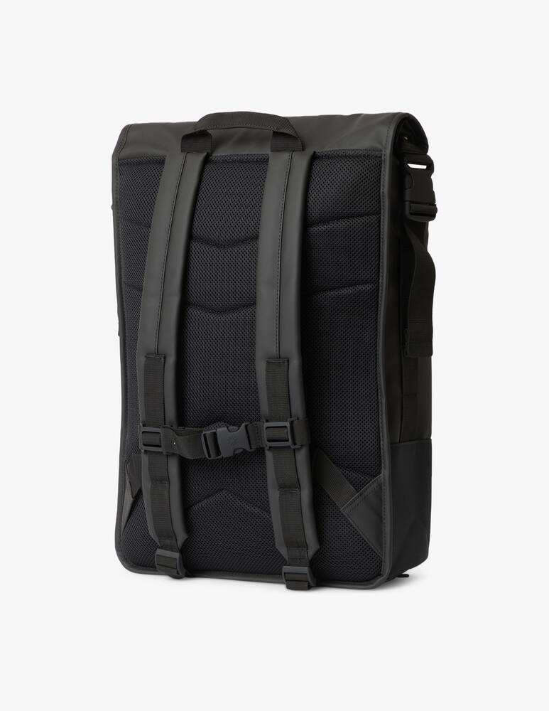 rinascente Rains Buckle Rolltop Rucksack Travel Backpack - Black
