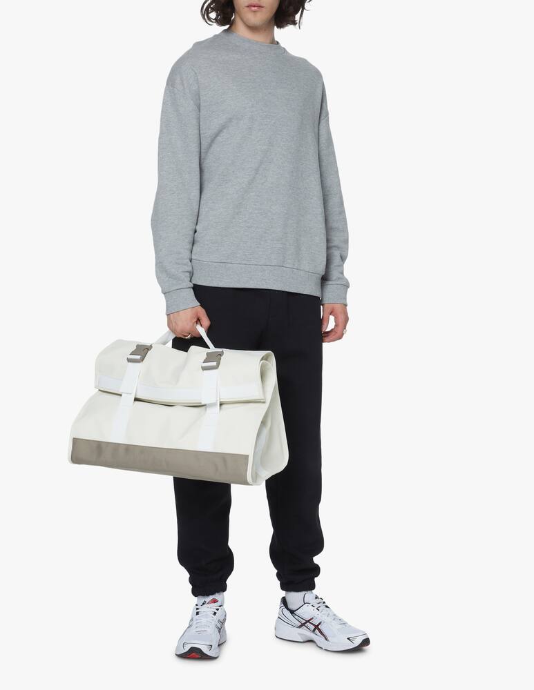 rinascente Rains Buckle Rolltop Duffel Weekend Bag - Cream