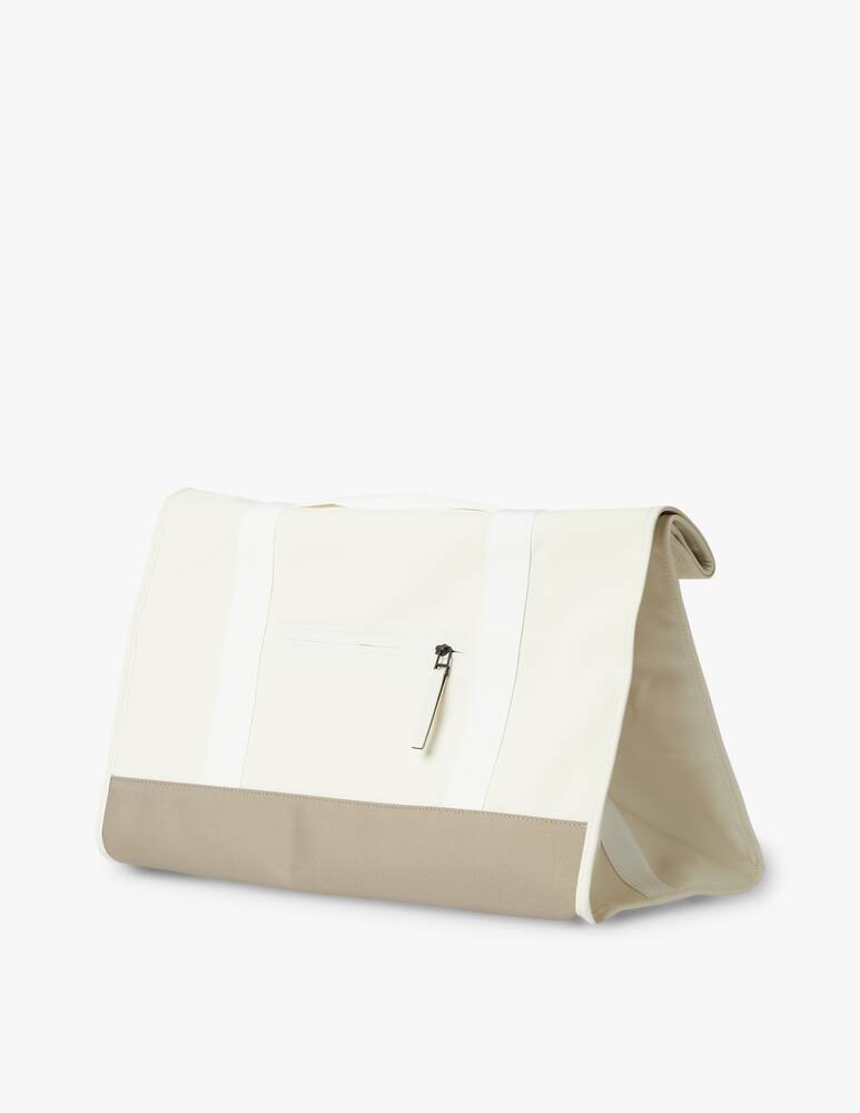 rinascente Rains Buckle Rolltop Duffel Weekend Bag - Cream