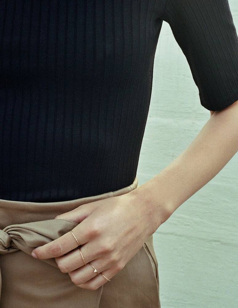 rinascente Maria Black Diamond Cut Ring - Diamond Cut collection