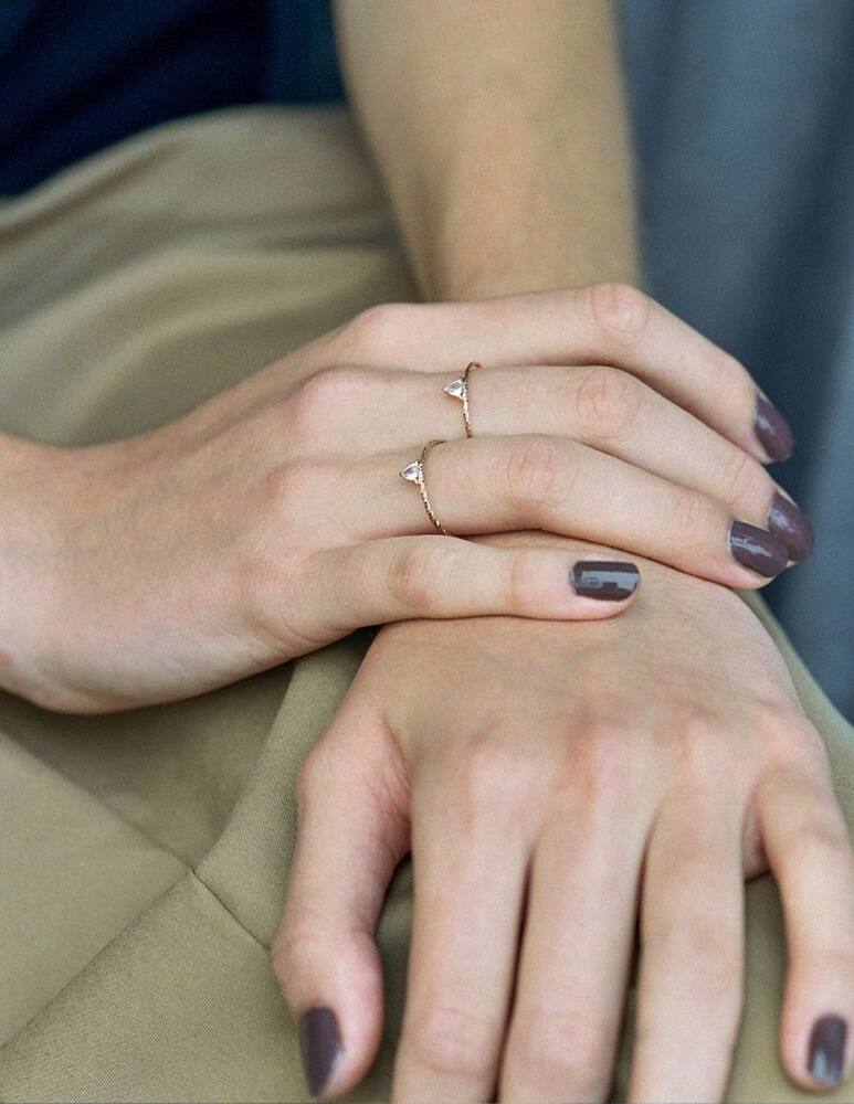 rinascente Maria Black Viper Ring - Diamond Cut collection