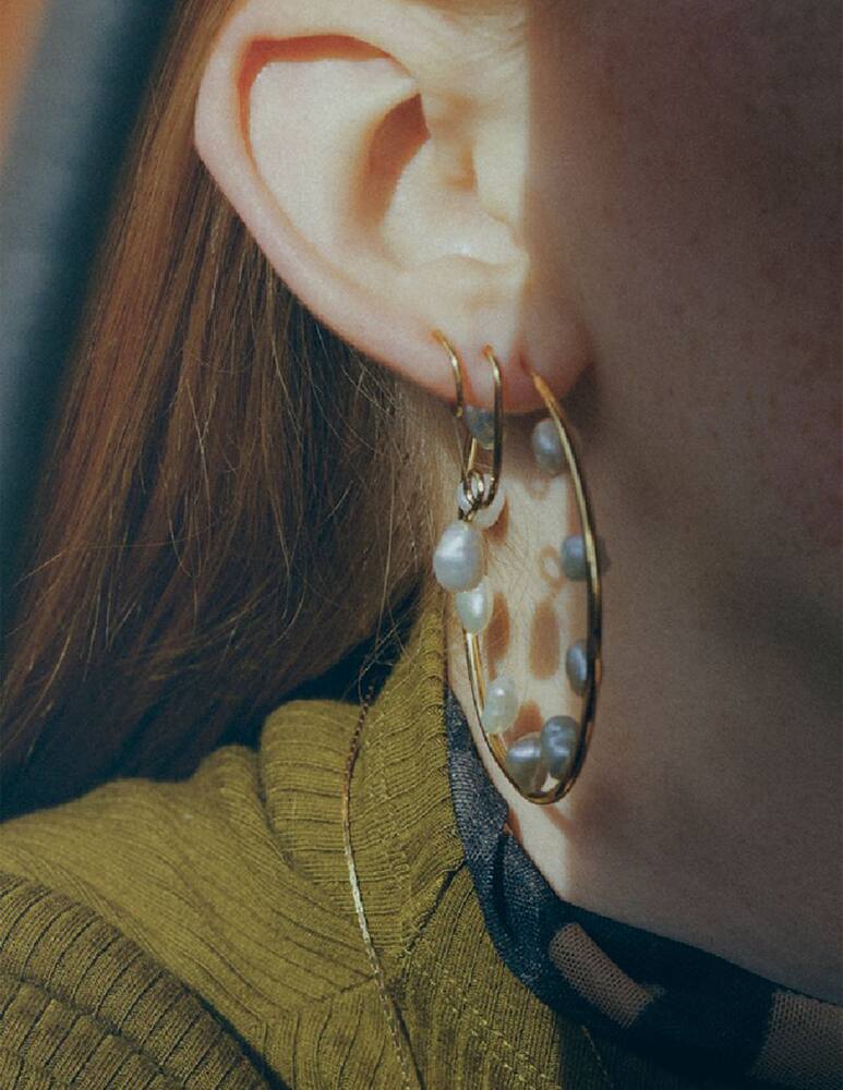 rinascente Maria Black Baroque 50 hoop earring