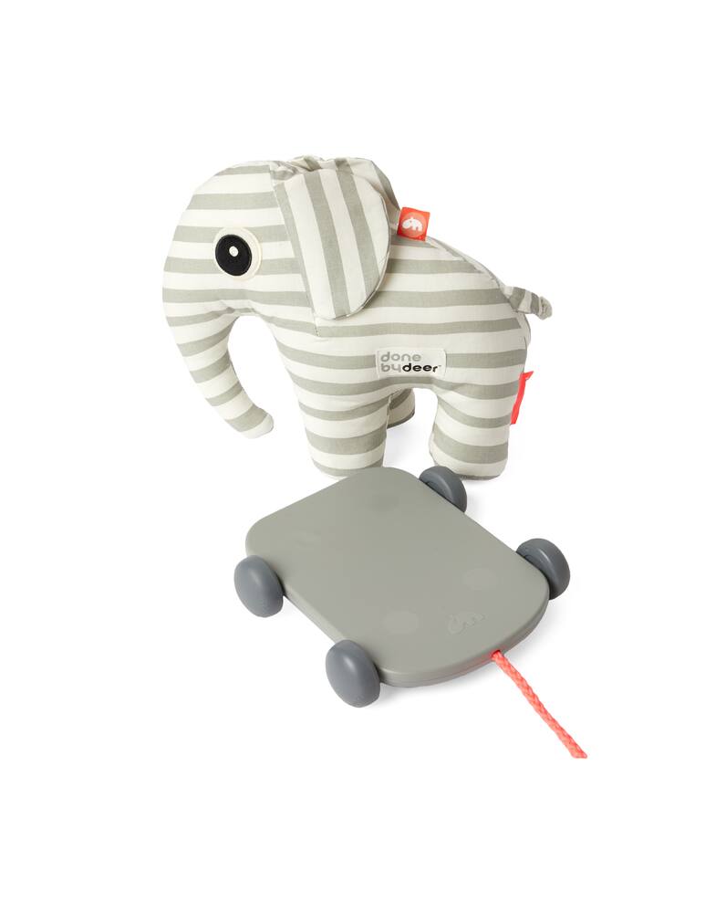 rinascente Done By Deer Giocattolo da tirare elphee righe grige incora - multicolor