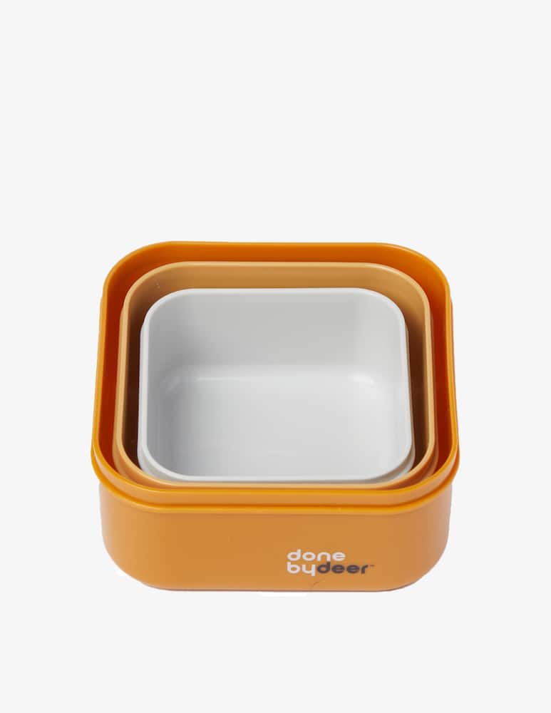 rinascente Done By Deer set 3 contenitori portamerenda sea friends - beige