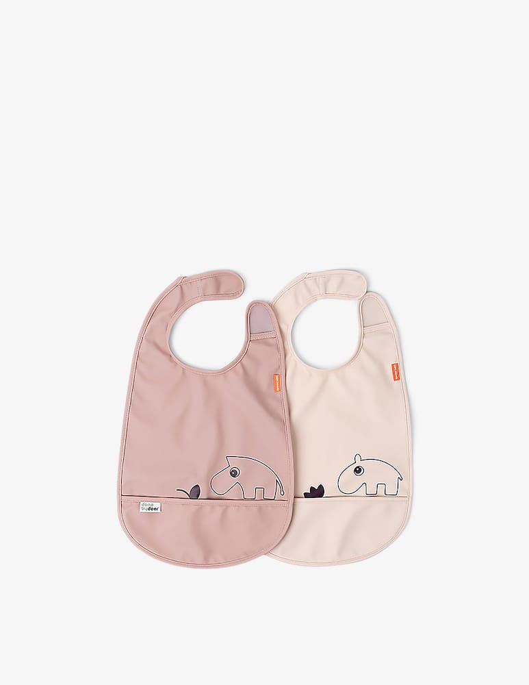 Done By Deer Set 2 bavaglini impermeabili tasca deer friends - immagine 1 Done By Deer Set 2 bavaglini impermeabili tasca deer friends - immagine 1