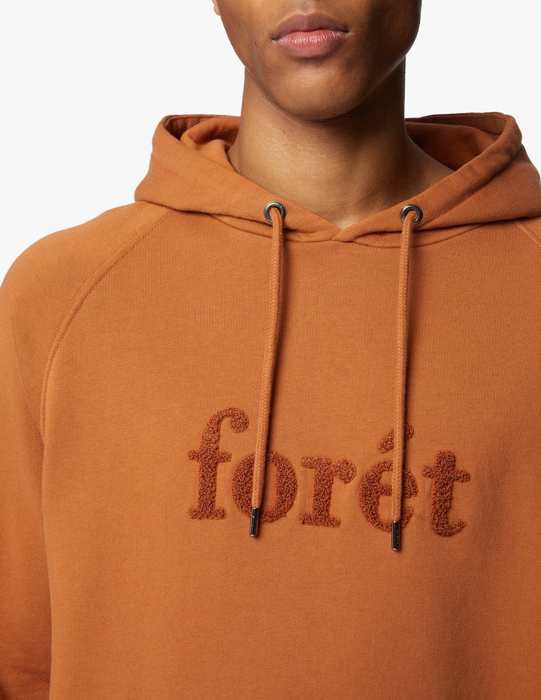 rinascente Foret Felpa con cappuccio logo macro - arancione