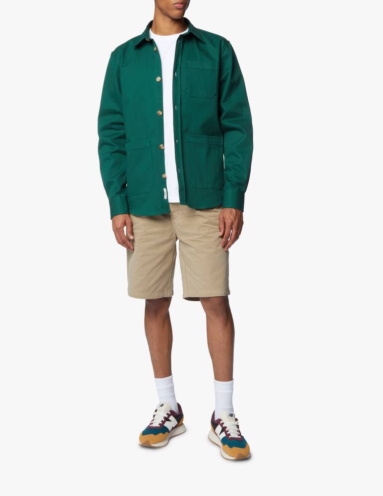 rinascente Foret Camicia overshirt manica lunga in cotone - verde