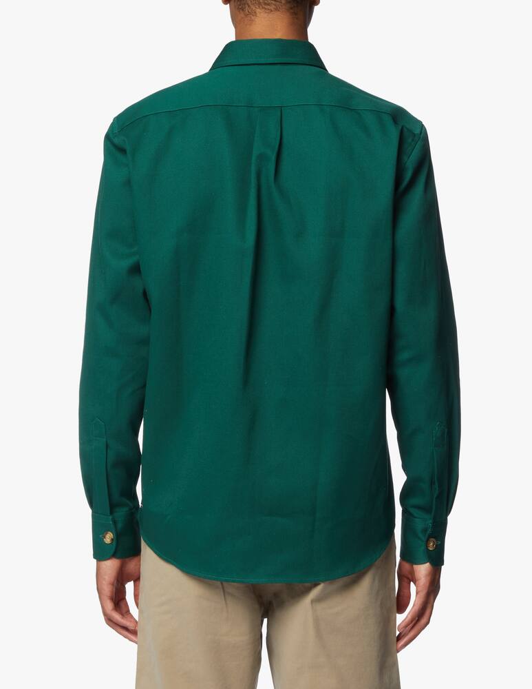 rinascente Foret Camicia overshirt manica lunga in cotone - verde