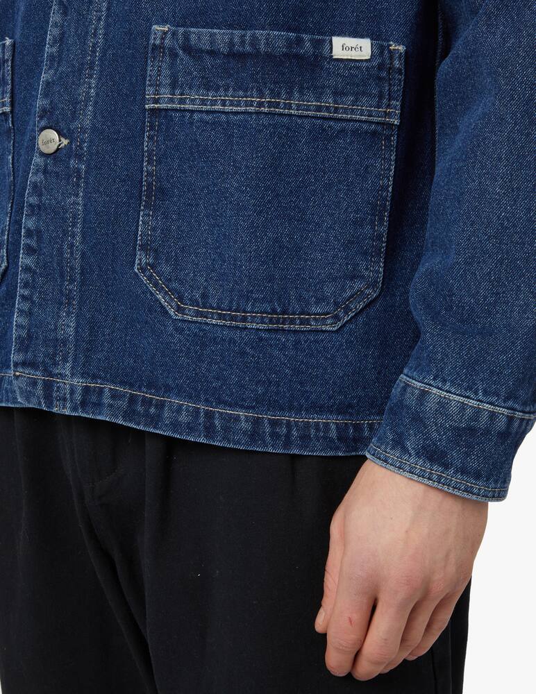 Foret Giacca overshirt in denim - blu - immagine 4 Foret Giacca overshirt in denim - blu - immagine 4
