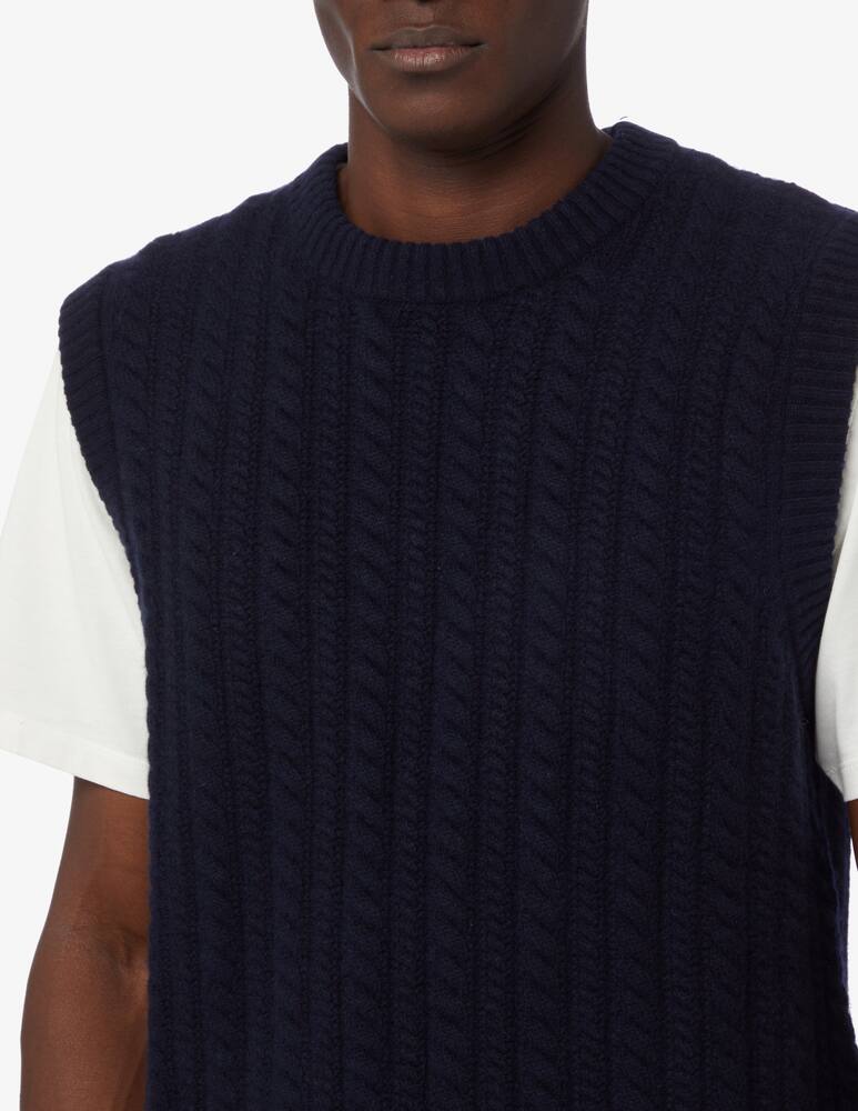 rinascente Foret Knit cable vest - Blue