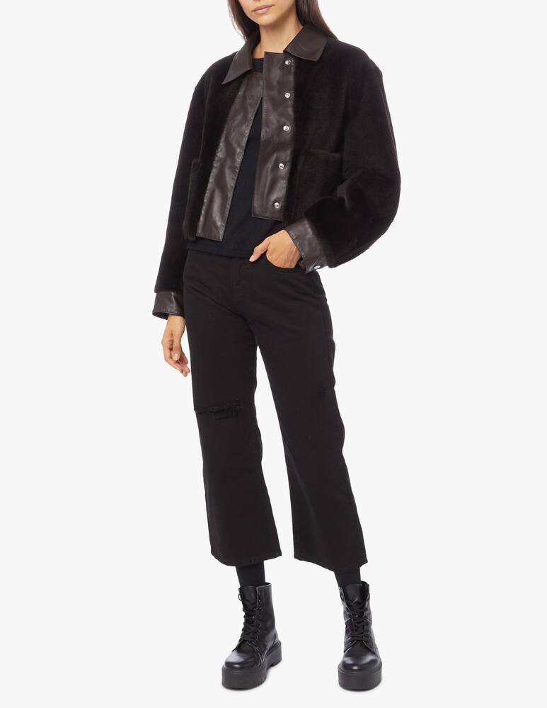 rinascente Remain Leather shearling jacket Amara