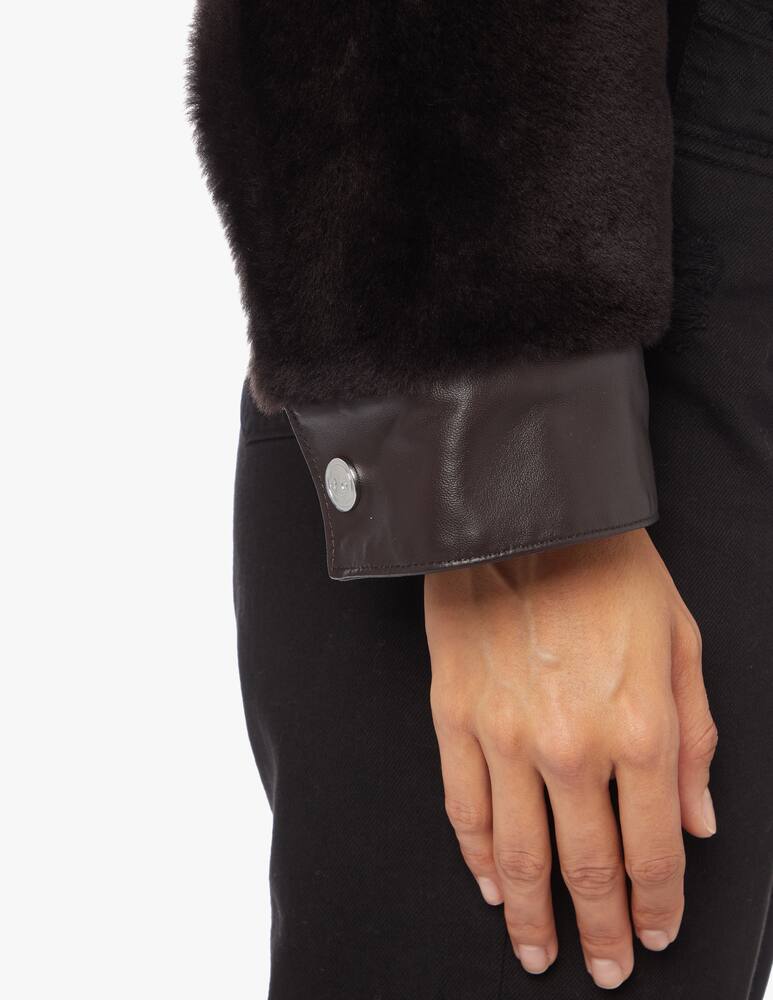 rinascente Remain Leather shearling jacket Amara