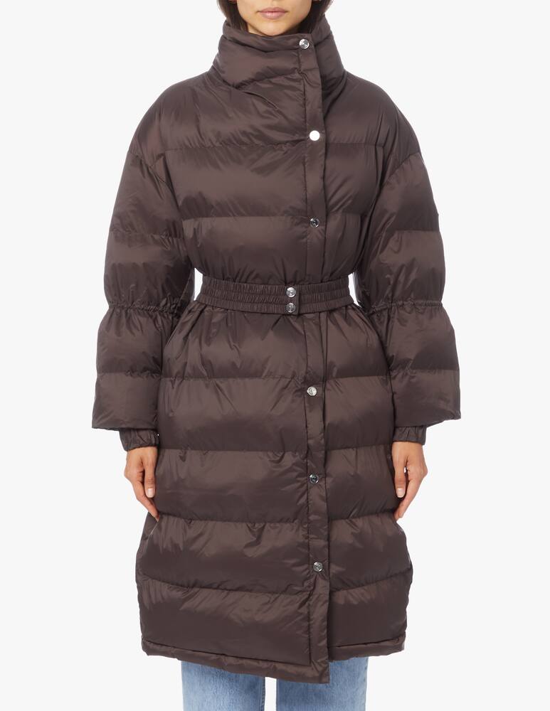 rinascente Remain Long down jacket with belt Ember