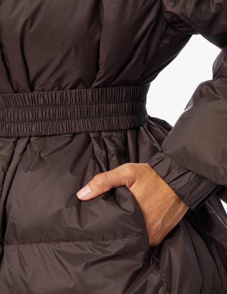 rinascente Remain Long down jacket with belt Ember