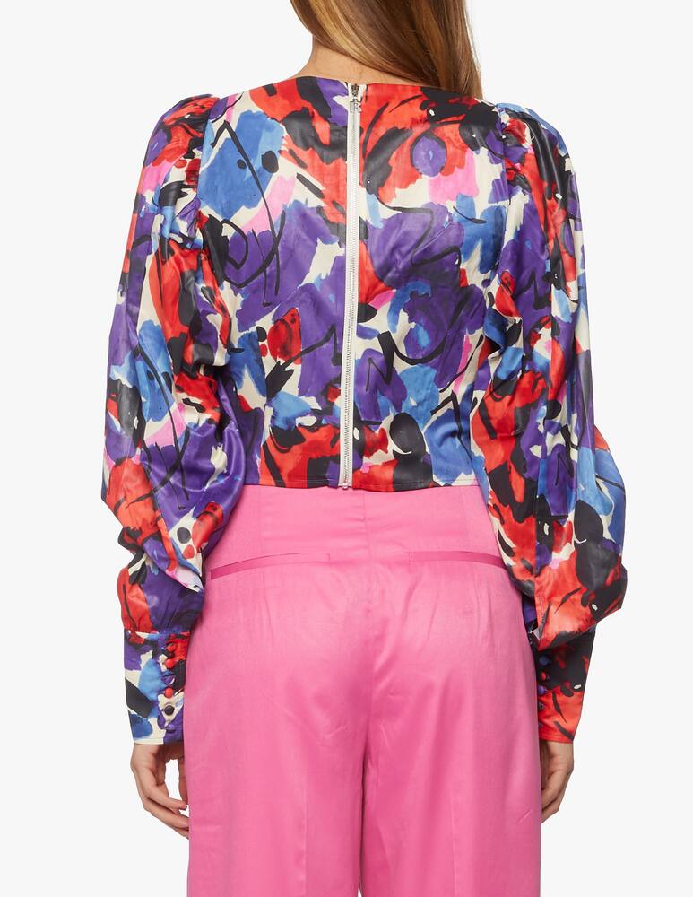 rinascente Rotate Blusa crop floreale con scollo quadrato Joni