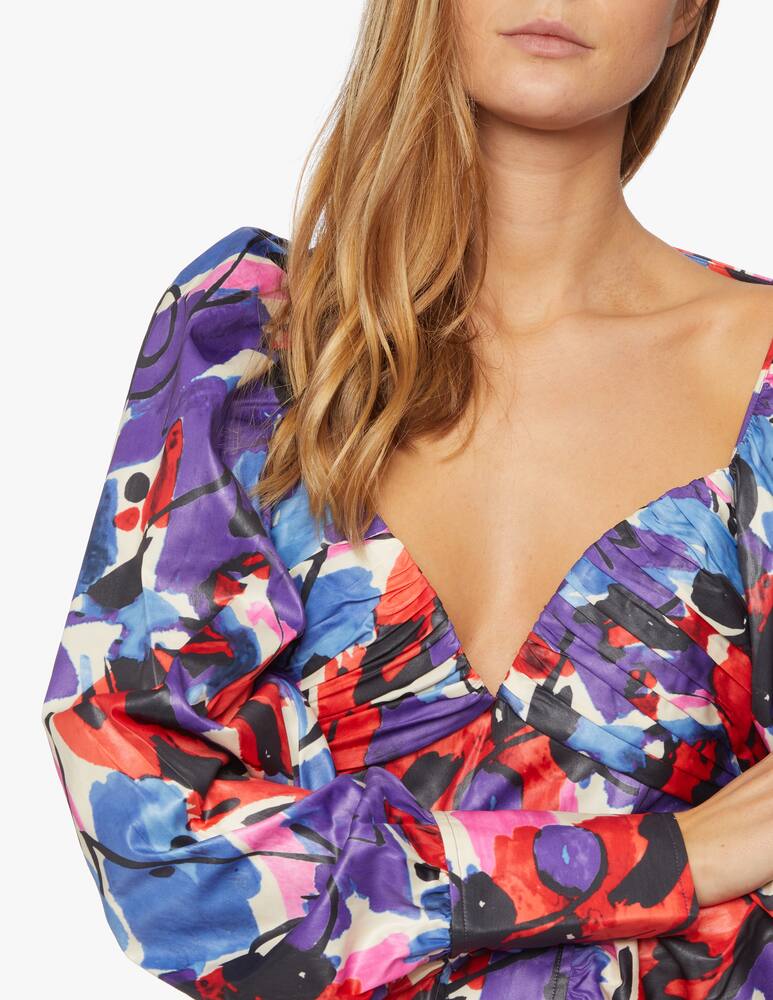 rinascente Rotate Blusa crop floreale con scollo quadrato Joni