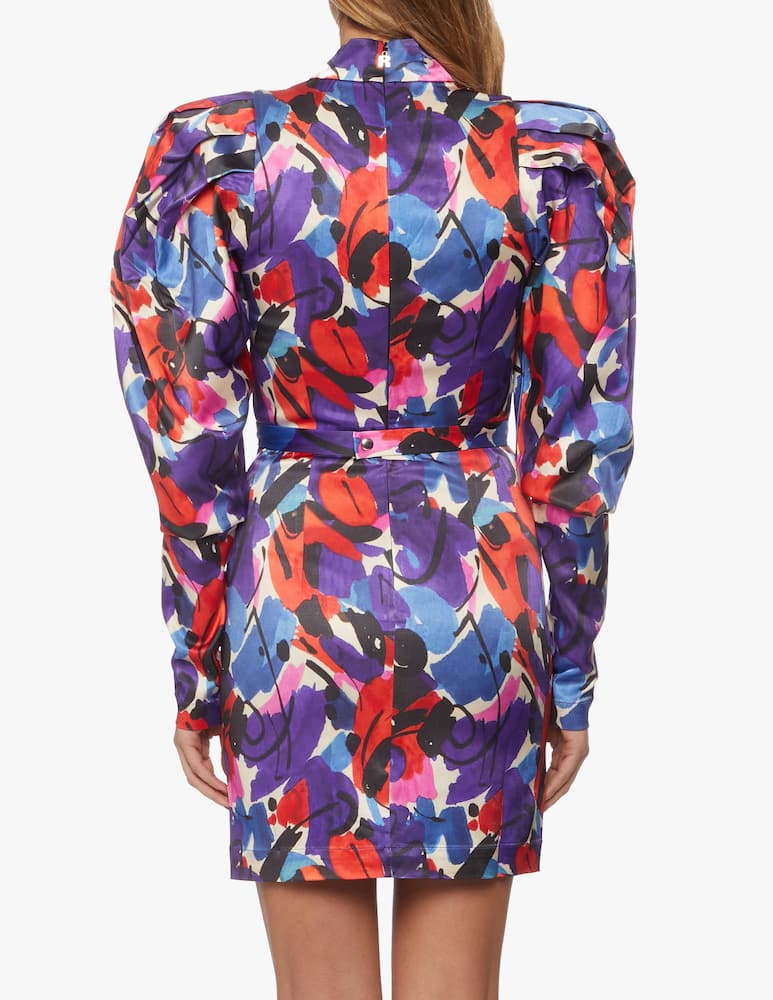 rinascente Rotate Ida floral puff sleeves mini dress