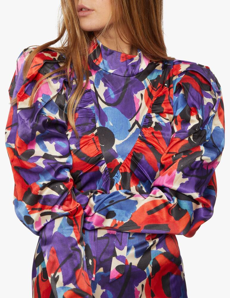 rinascente Rotate Ida floral puff sleeves mini dress