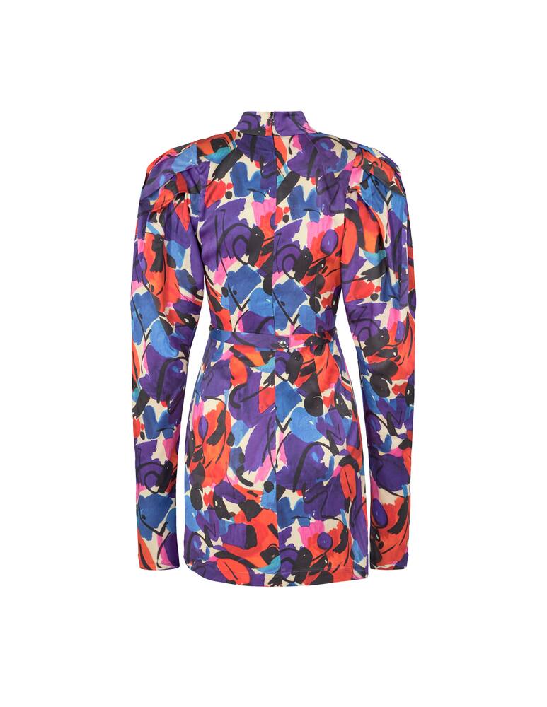 rinascente Rotate Ida floral puff sleeves mini dress