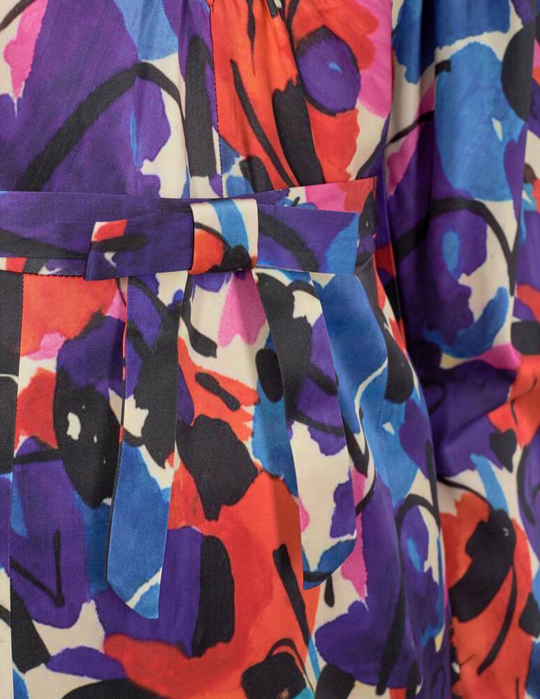 rinascente Rotate Ida floral puff sleeves mini dress