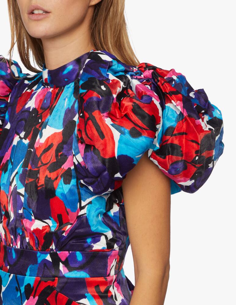 rinascente Rotate Abito midi floreale con maniche a sbuffo Dawn