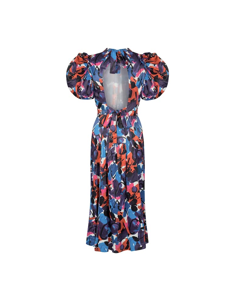 rinascente Rotate Abito midi floreale con maniche a sbuffo Dawn